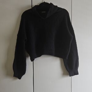 Naadam Navy Blue Crop Sweater